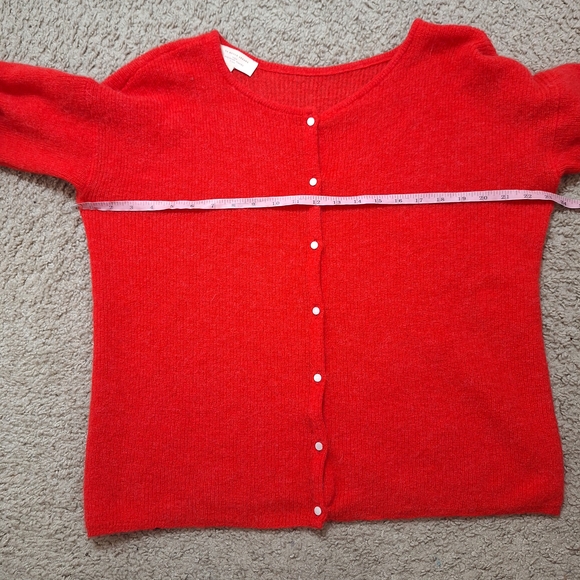 La Maille Sezane Women's Red Super Kid Mohair Baby Alpaca Sweater Size L - Picture 7 of 8